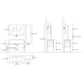 Тумба под раковину Armadi Art Vallessi 80см белый 837-080-W